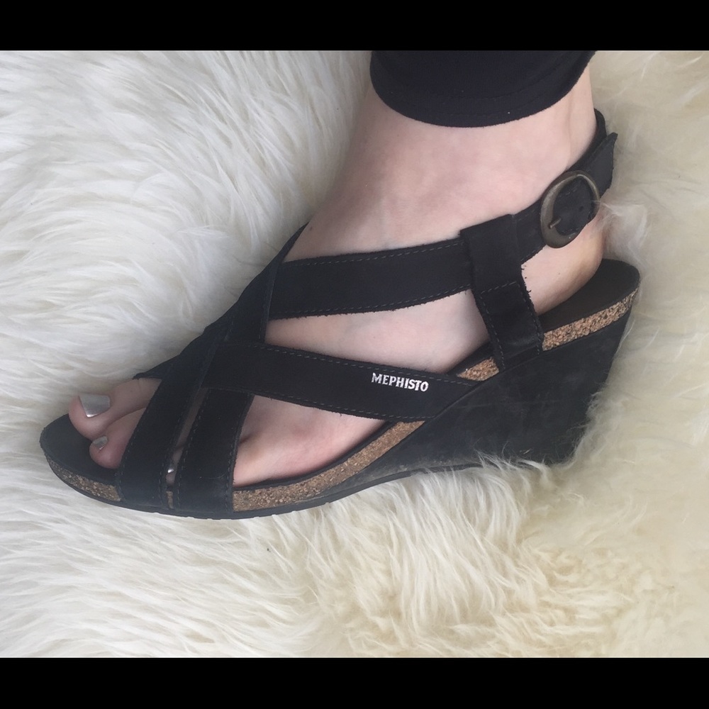 Mephisto Black Sandals
